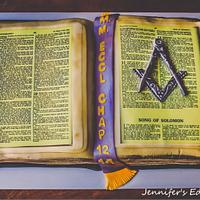 Open Bible Cake for Masonic Lodge Dinner