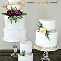 Antler Wedding Cake Trio
