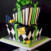 Wonky Sweet 16 Birthday Cake