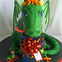 Sculpted Dragon Cake