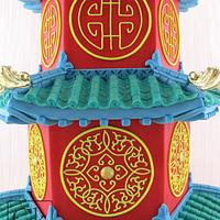 Chinese Pagoda Wedding Cake
