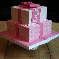 Pink Present Box Cake :)