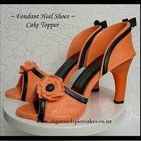 Fondant Gumpaste Heel Shoes Cake Topper - edible