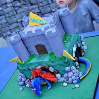 Dragon/Castle 5th Birthday cake