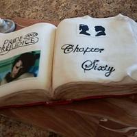 Pride and Prejudice Open Book Cake