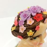 Lady of Spring - All modelling chocolate cake topper 