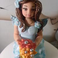 Rainbow fairy cake