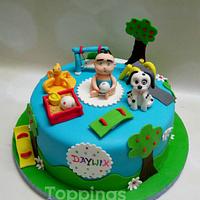 Park theme cake