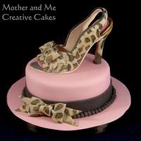 Leopard skin shoe cake