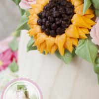 3 Tier Buttercream Flowers Wedding Cake by Windsor Cake Studio