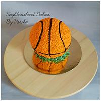 Basket ball theme cake