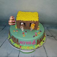 Horse stable cake