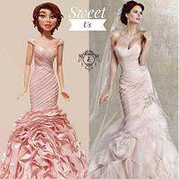 Couture Cakers International 2018 Collaboration - pink wedding dress
