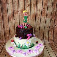 Tinker Bell theme cake
