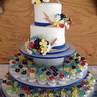 Antler wedding cake