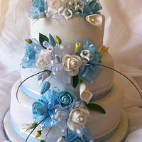 Baby blue Wedding Cake