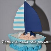 Baby Sailor christening cake