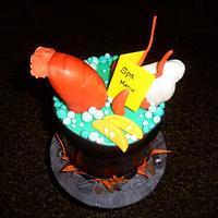 Lobster Spa hot tub cake