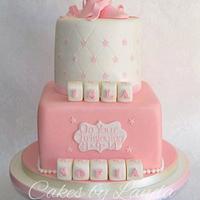 ballerina christening cake