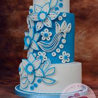 Floral Quilling cake Floral Quilling cake