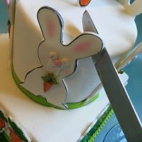 Bunnies Got to Eat! Easter Coloring Book Cake Colaboration