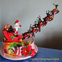 Colourful Christmas Cake. 