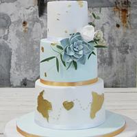 Colombia - Catalunya Wedding Cake