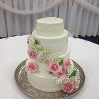 Garden Party Wedding Cake