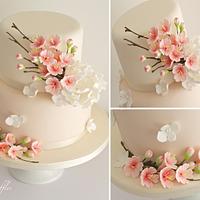 Cherry Blossom Cake- Super Cake Moms Collaboration