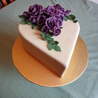 Purple rose cake