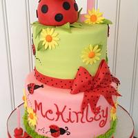 Lady Bug First Birthday Cake