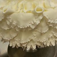 Wedding dress inspired cake