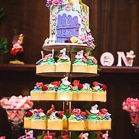 1st Birthday cupcake tower