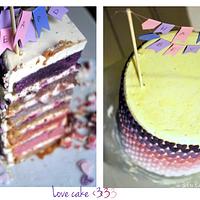Heart ombre cake