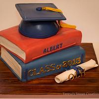 life size -graduation cake ...all edible and handmade by me:)