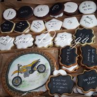 Motorcycle gingerbread hand painted
