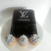 Louis Vutton Masculine 6' Cake and Cupcakes