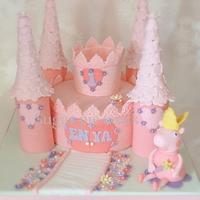 Peppa Pig castle cake
