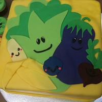 Fruits & Veggies Birthday Cake
