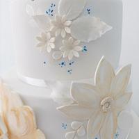 hand painted wedding cake 