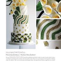 "Modern textures", wedding cake for American Cake Decorating magazine, January/February issue 2016
