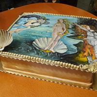 Birth of Venus Handpainted cake