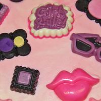 Make-up cakein buttercream and chocolate molds