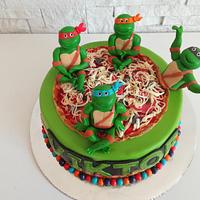 Turtles cake