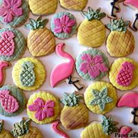 Tropical themed cookies 