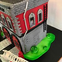 Fire station cake