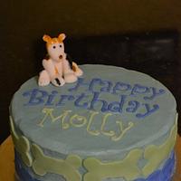 Dog themed cake 