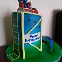 theme park cake - scream if you want to go faster