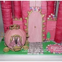 Pink Princess Castle Cake