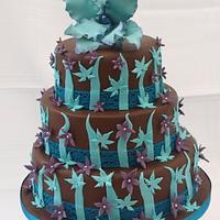 Chocolate fantasy wedding cake